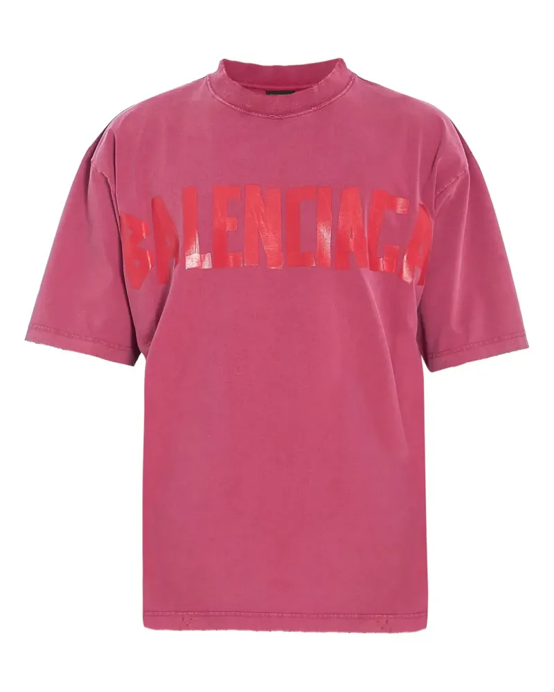 Balenciaga Tape Type T-Shirt - Rosa Rosa