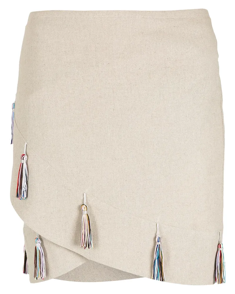 OLYMPIAH Minirock mit Quasten - Nude Nude
