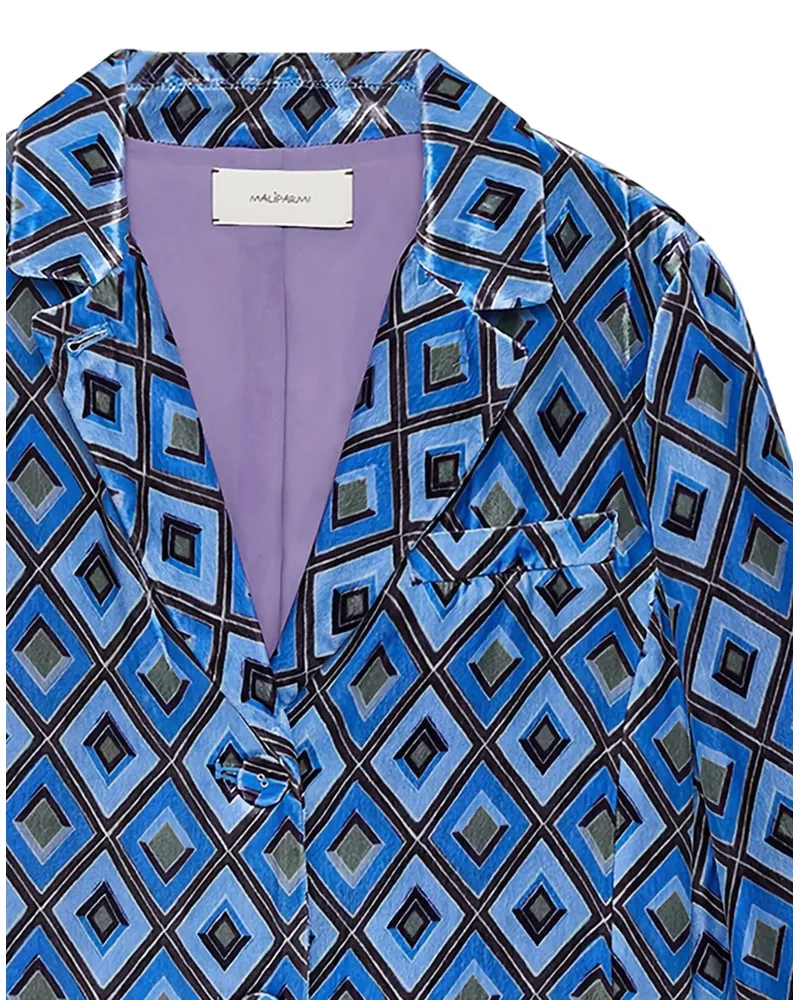 Maliparmi Geometrisch gemusterte Jacke - Blau Blau