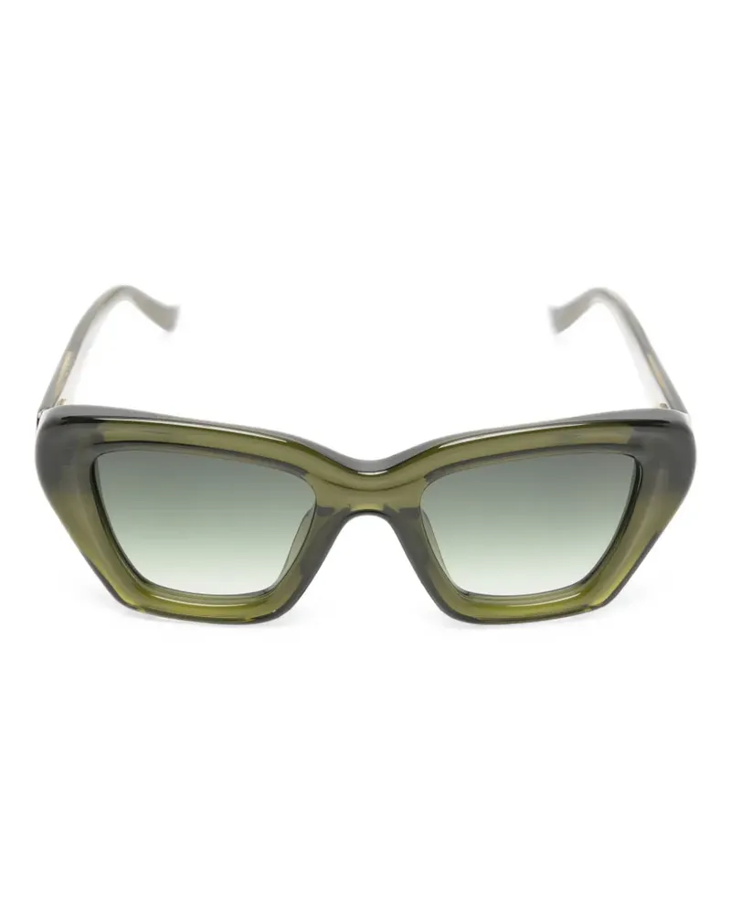 Yohji Yamamoto geometric-frame sunglasses - Grün Grün