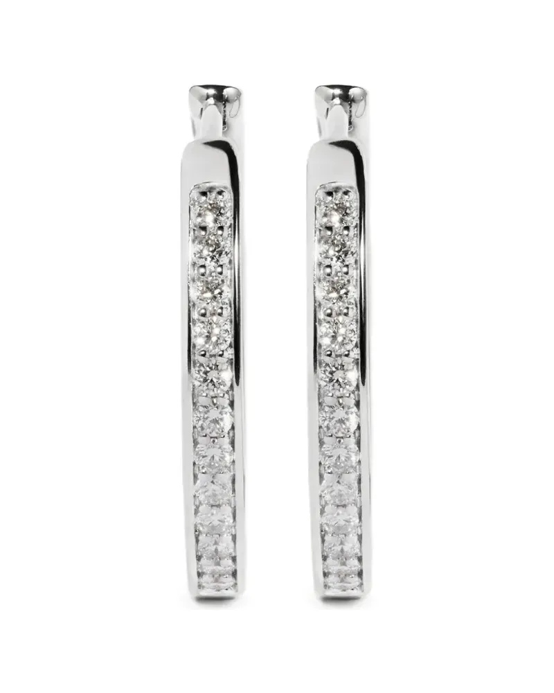 Monica Vinader Essential Ohrringe mit Diamanten - Silber Silber