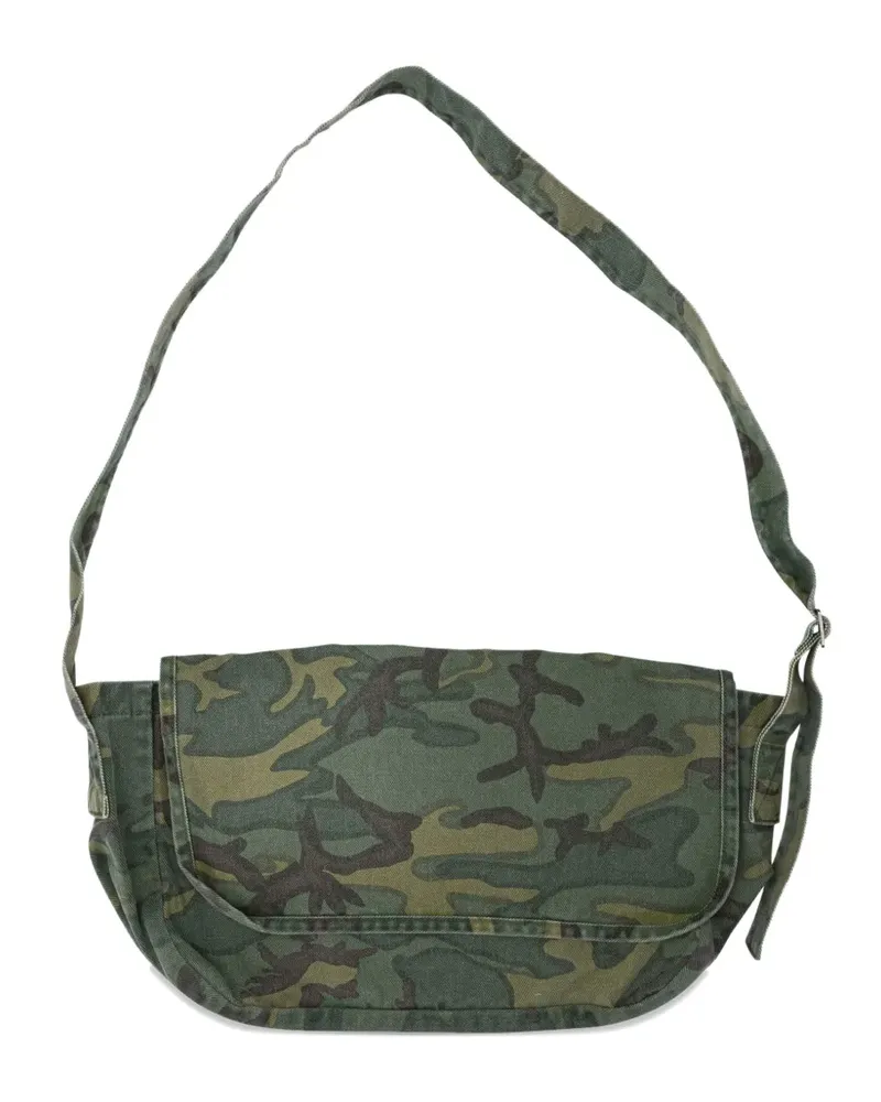 NEEDLES camouflage-print cotton shoulder bag - Grün Grün