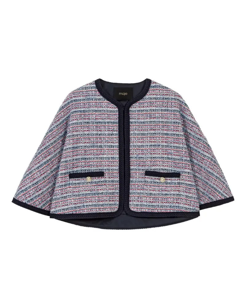 Maje Tweed-Cape - Blau Blau