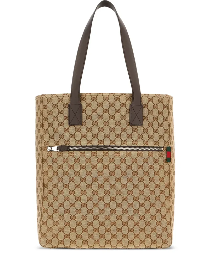 Gucci Mittelgroße GG Tote Bag mit Monogramm - Braun Braun