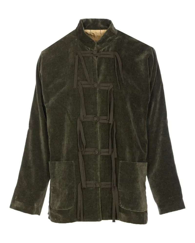 Uma Wang Kippy Samtjacke mit Froschverschluss - Grün Grün