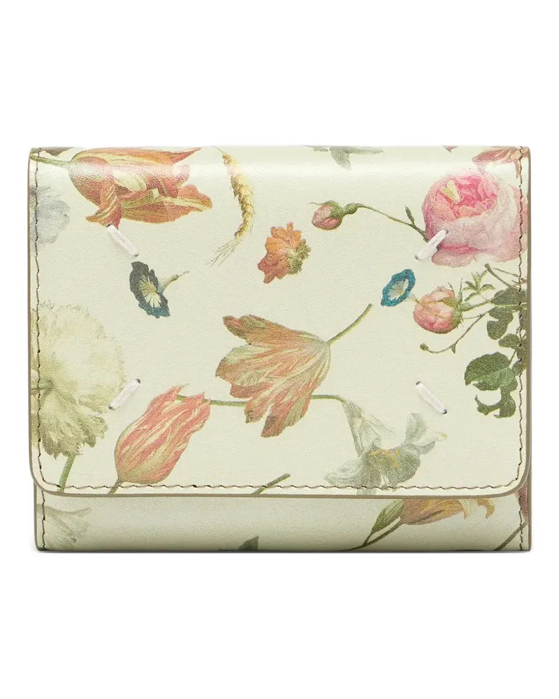 Maison Margiela Portemonnaie mit Blumenprint - Nude Nude