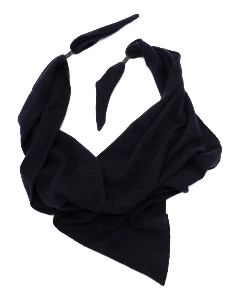 Brunello Cucinelli Schal aus Kaschmir mit Schleifendetail - Schwarz Schwarz