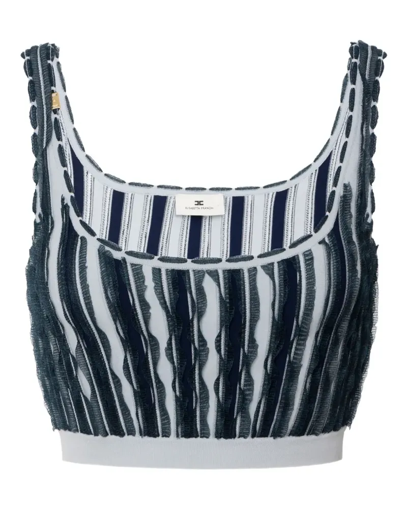 Elisabetta Franchi Gestreiftes Oberteil - Blau Blau