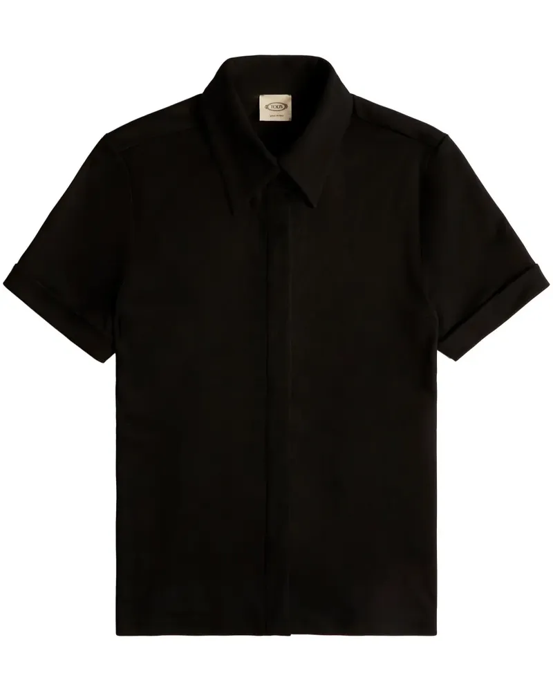 TOD'S Poloshirt mit Umschlag - Schwarz Schwarz
