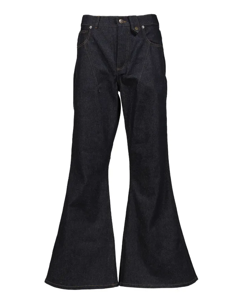 Egonlab Jeans mit ausgestelltem Bein - Blau Blau