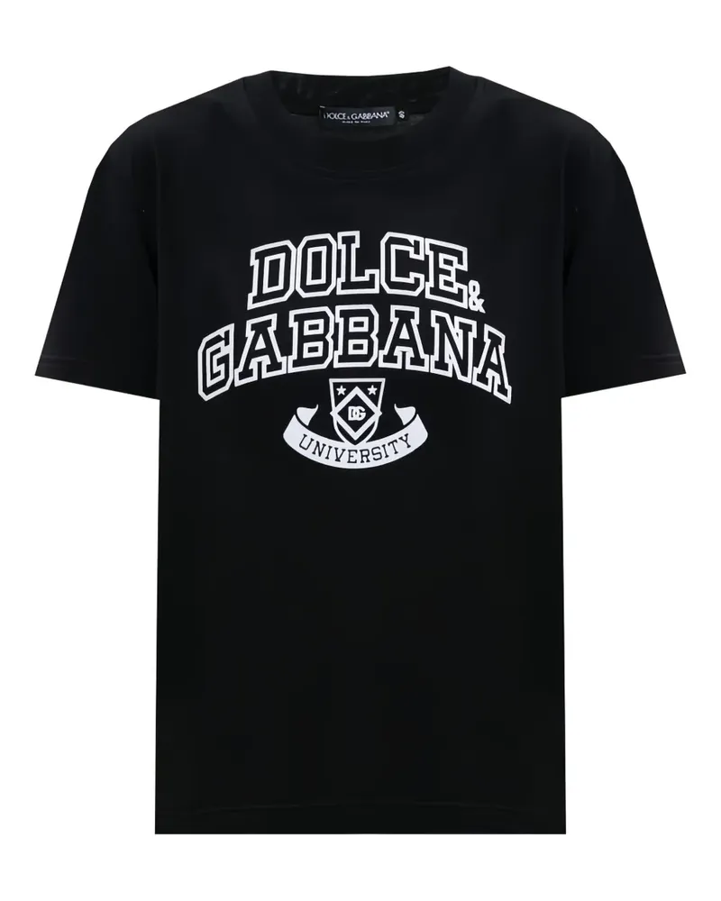 Dolce & Gabbana University T-Shirt mit Print - Schwarz Schwarz