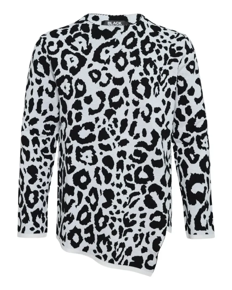 Comme des Garçons leopard-pattern knit sweater - Weiß Weiß