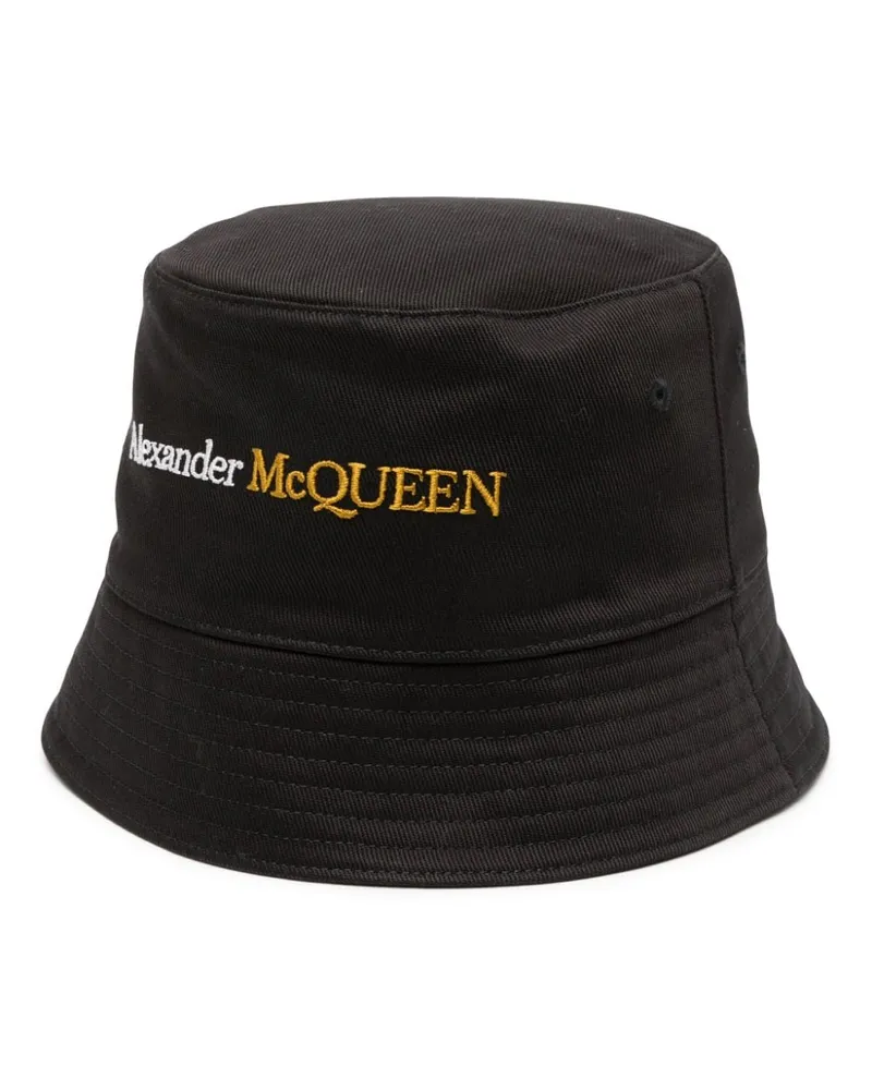Alexander McQueen Fischerhut mit Logo-Stickerei - Schwarz Schwarz