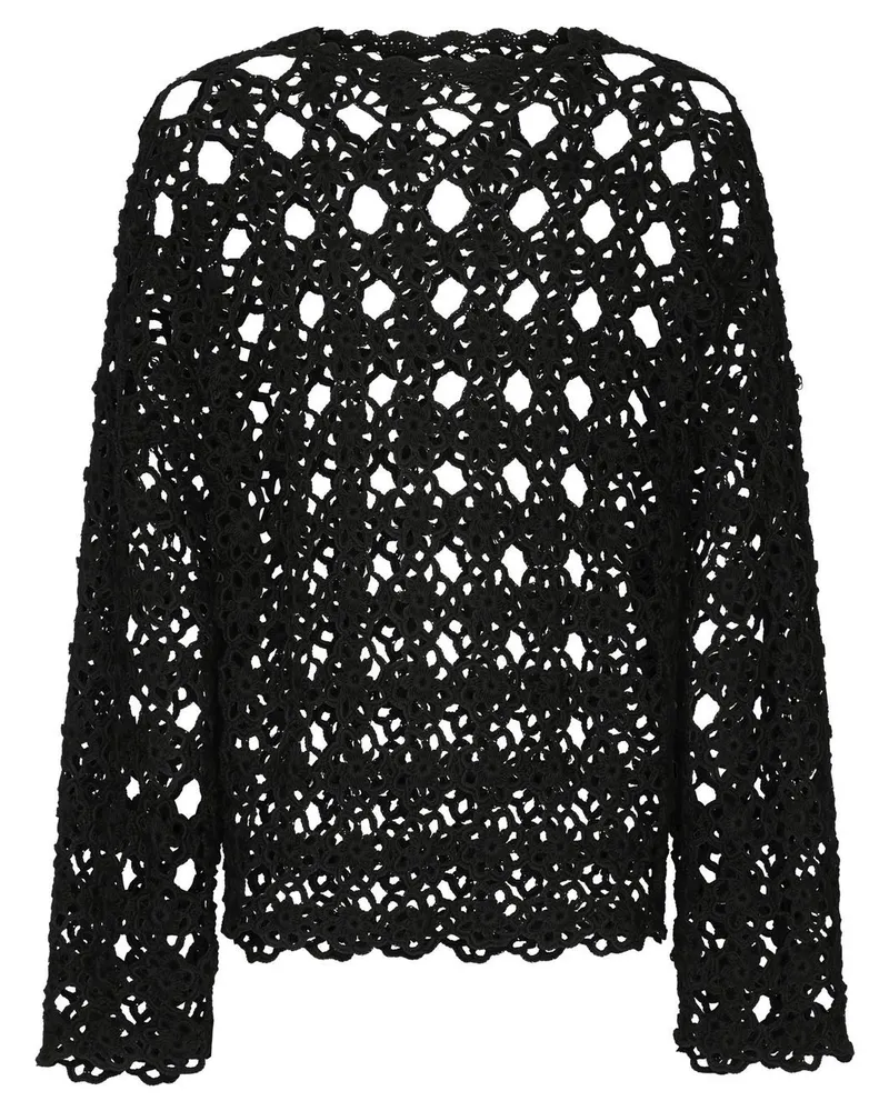 Dolce & Gabbana Pullover mit Lochstrickmuster - Schwarz Schwarz