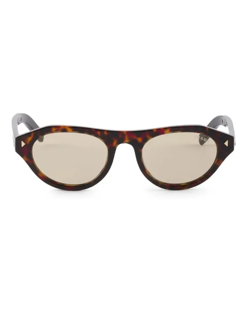 Prada Sonnenbrille mit ovalem Gestell - Braun Braun