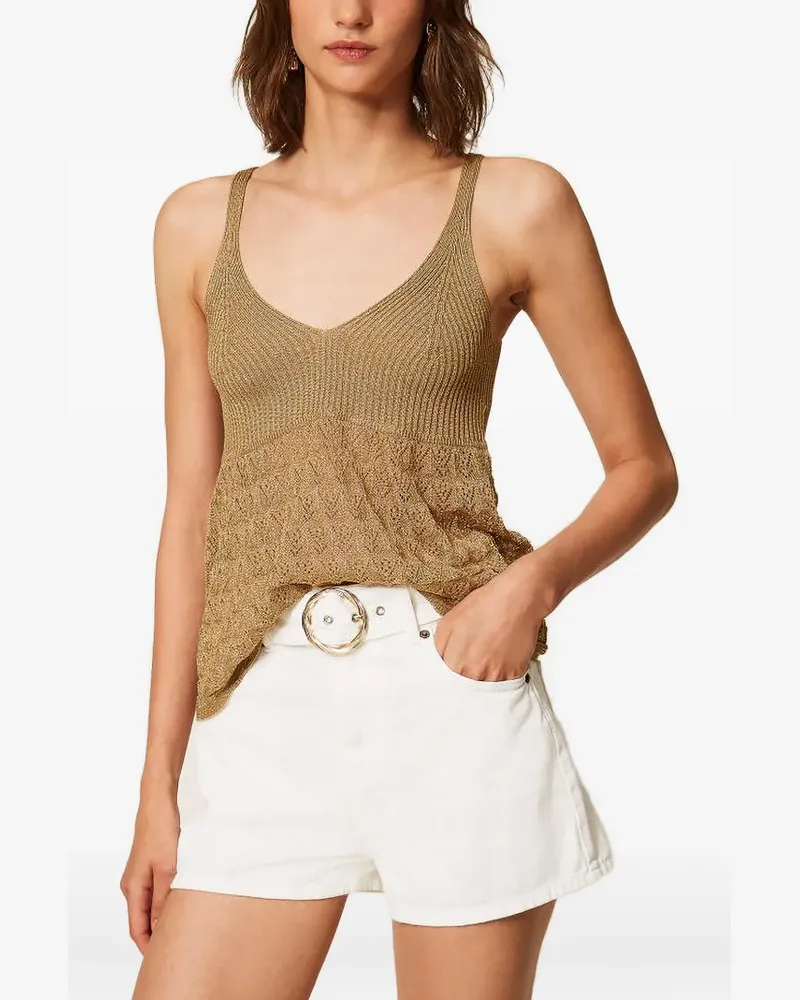 Twin-Set Shorts mit Gürtel - Weiß Weiß