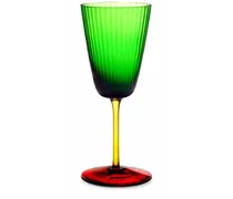 Weinglas in Colour-Block-Optik - Grün