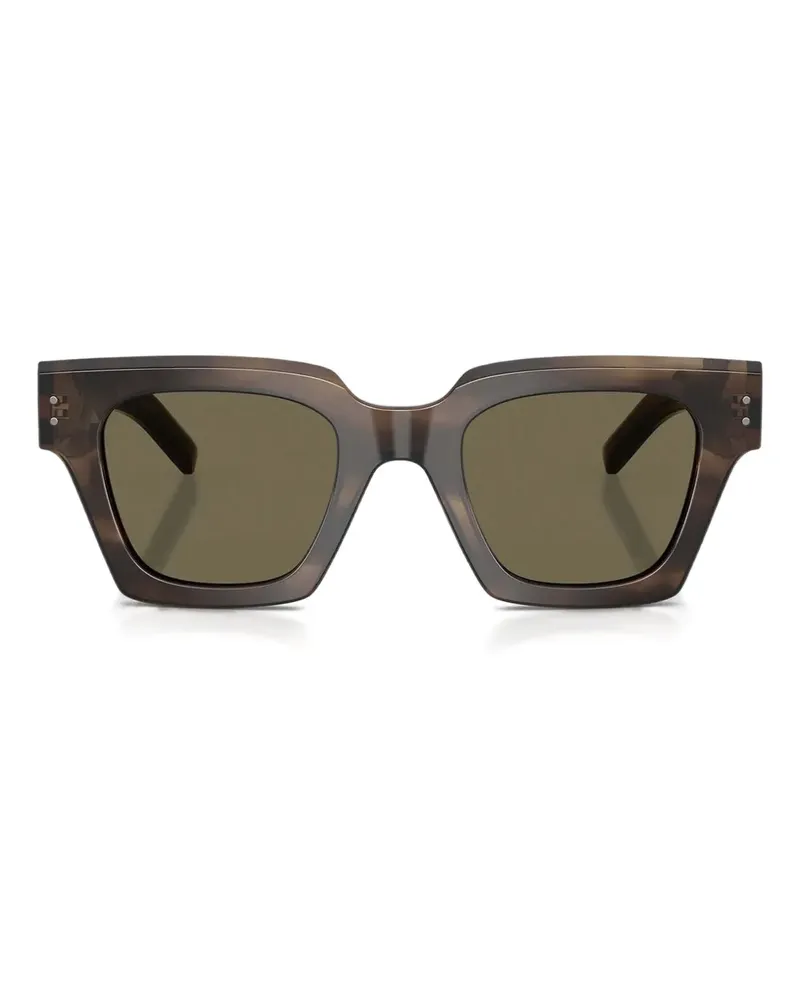 Dolce & Gabbana Sonnenbrille mit eckigem Gestell - Braun Braun