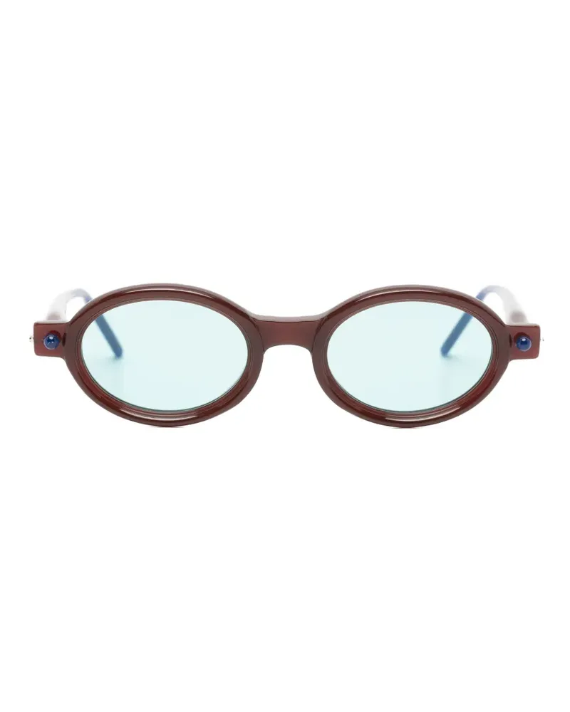 KUBORAUM P6' Sonnenbrille mit rundem Gestell - Rot Rot