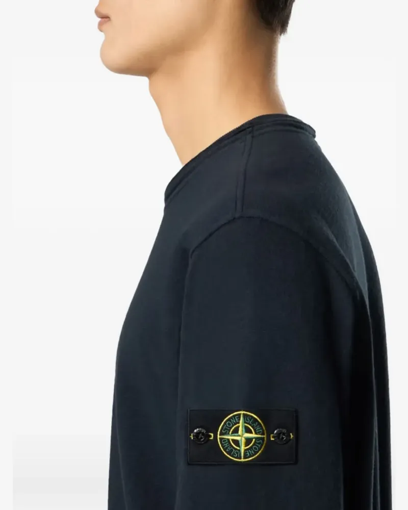 Stone Island Sweatshirt mit Patch - Schwarz Schwarz