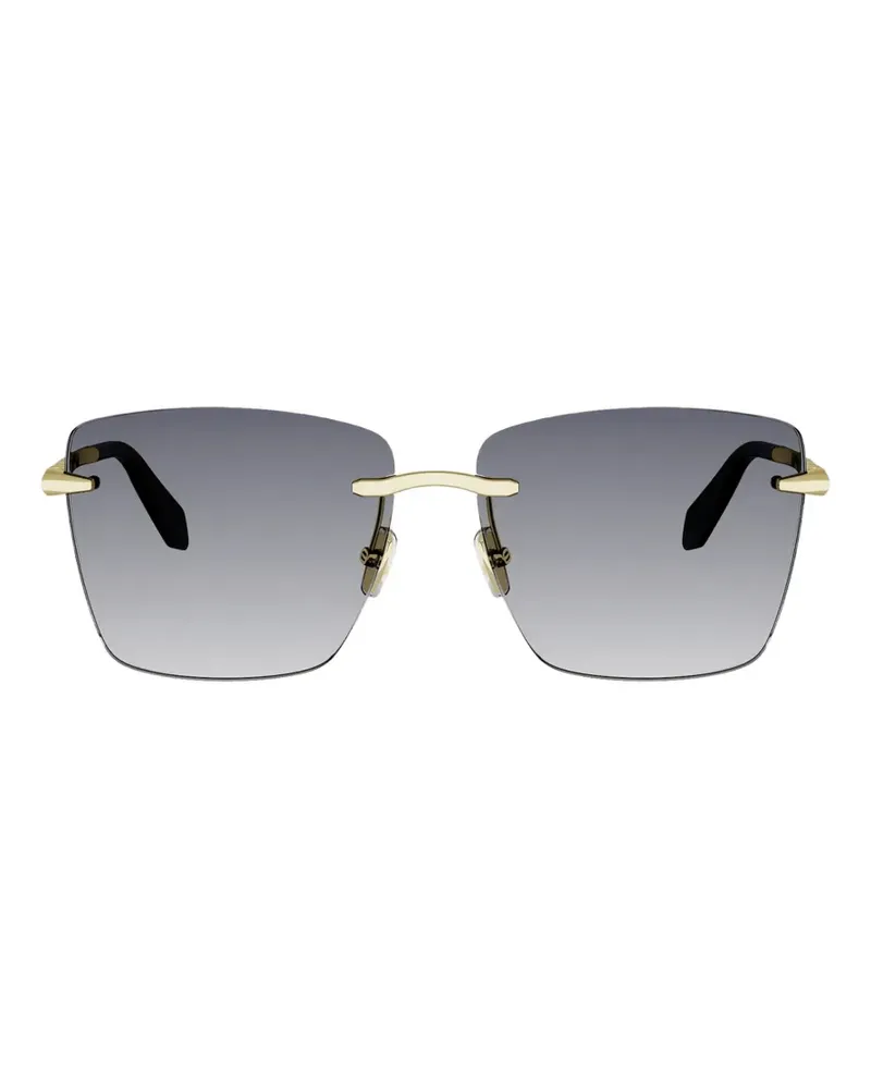 Bulgari frameless square-frame sunglasses - Gold Gold