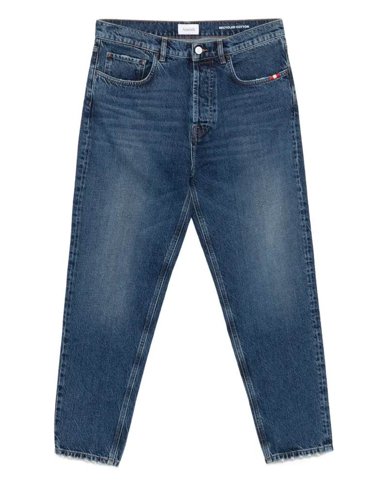 Amish Gerade Jeans im Five-Pocket-Design - Blau Blau