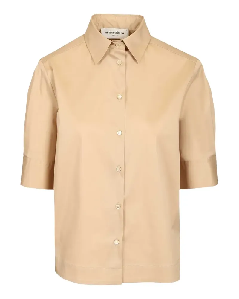 Al Duca D’Aosta 1902 boxy-cut short-sleeve shirt - Nude Nude