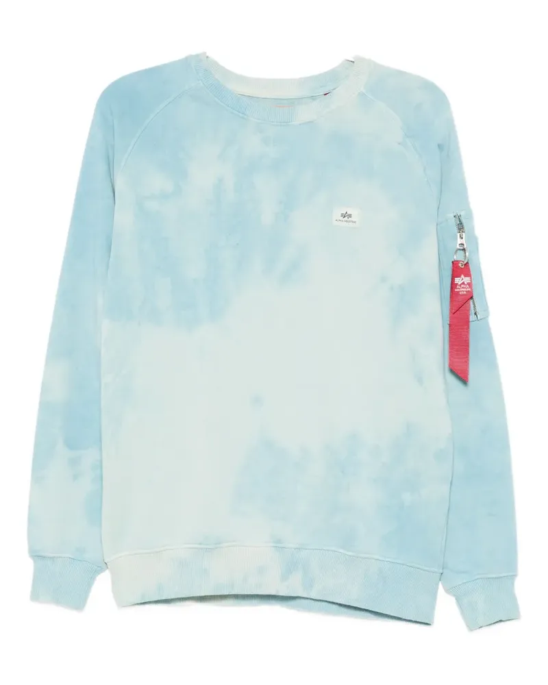 Alpha Industries Sweatshirt mit Logo-Applikation - Blau Blau