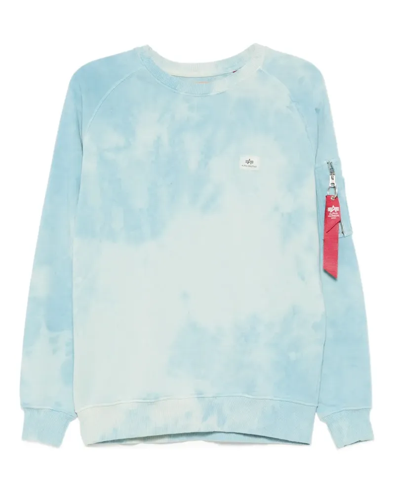 Alpha Industries Sweatshirt mit Logo-Applikation - Blau Blau