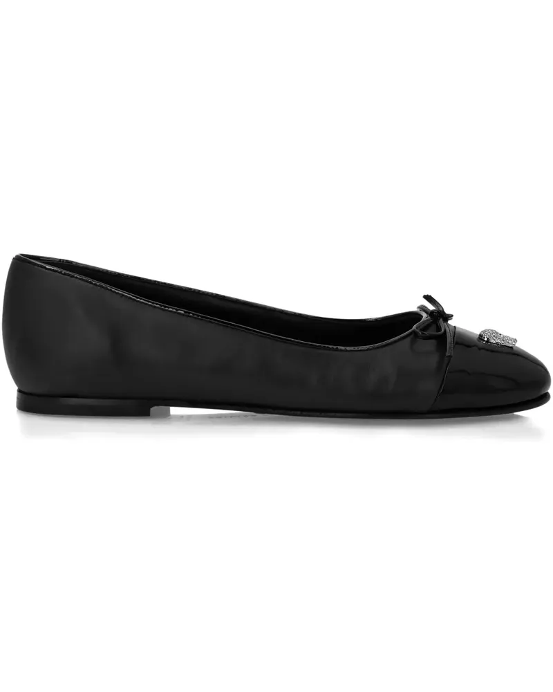 Philipp Plein Skull Ballerinas - Schwarz Schwarz