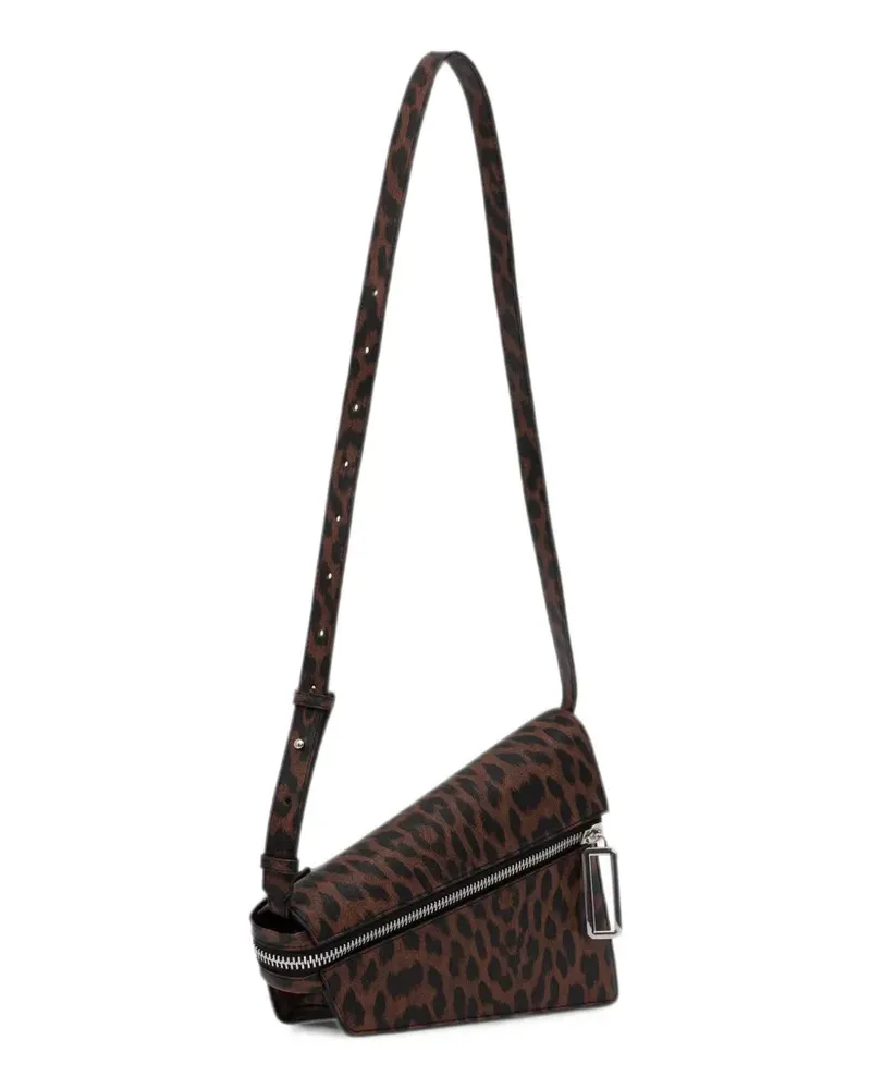 Sisley leopard-print asymmetric cross body bag - Braun Braun