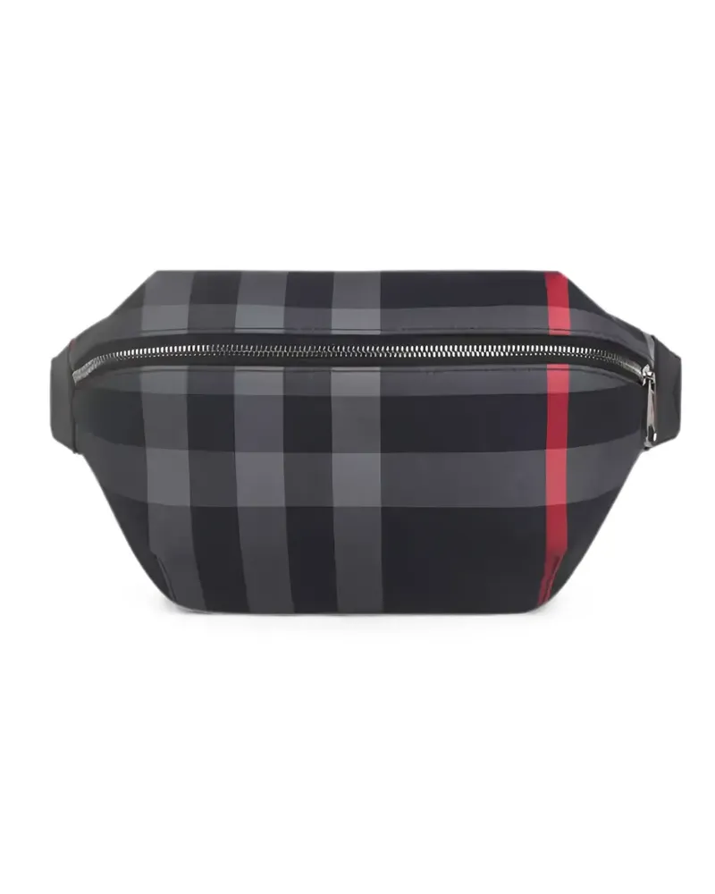 Burberry check-pattern belt bag - Schwarz Schwarz
