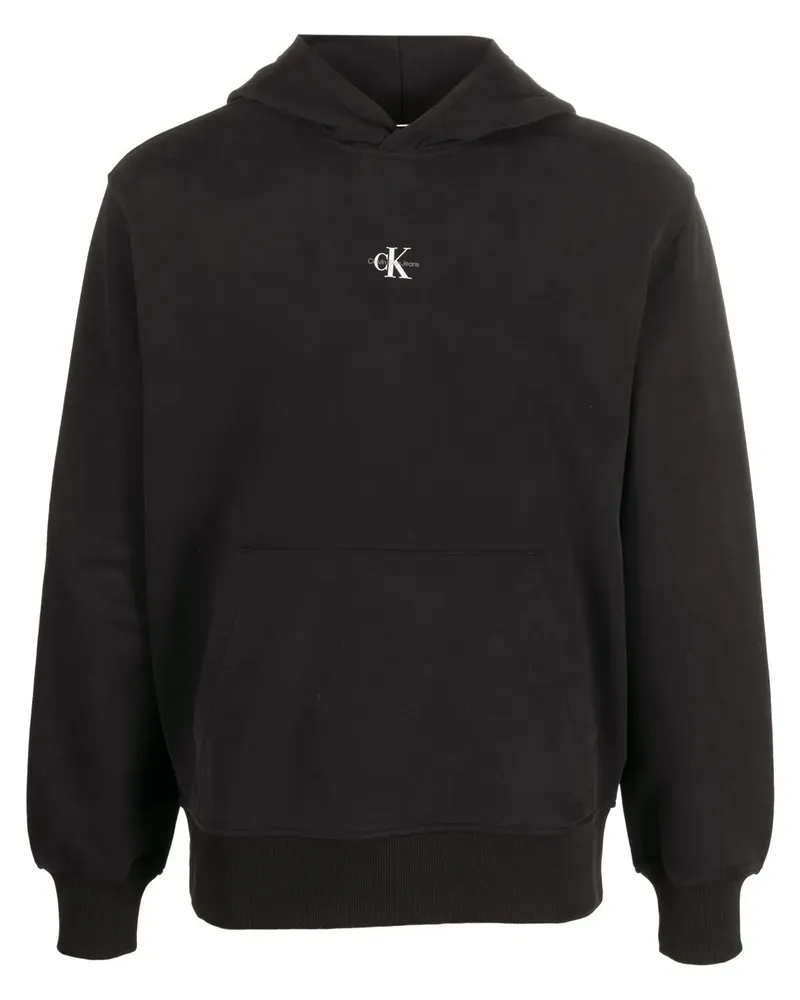 Calvin Klein Hoodie mit Logo-Print - Schwarz Schwarz