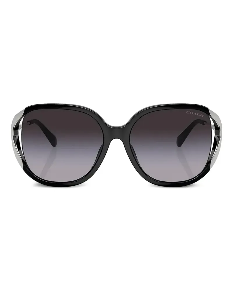 Coach Sonnenbrille mit ovalem Gestell - Schwarz Schwarz