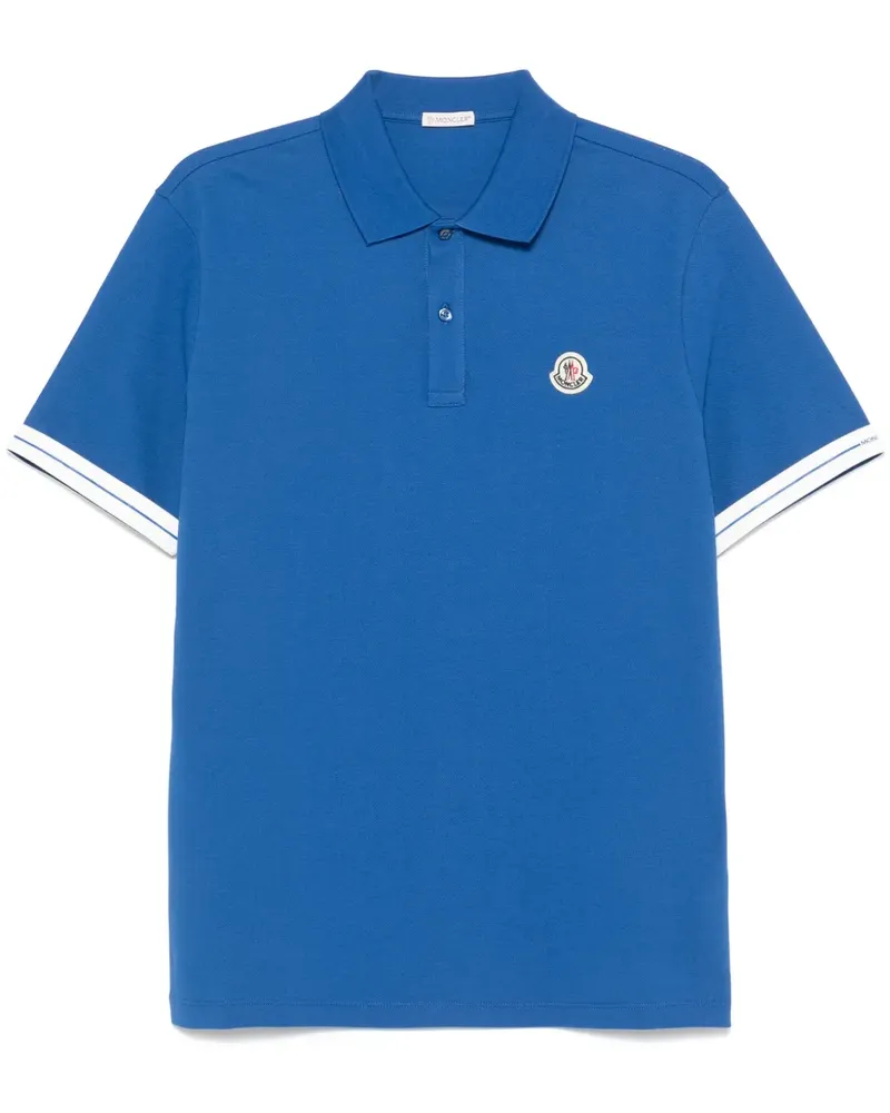 Moncler Poloshirt mit Logo-Stickerei - Blau Blau