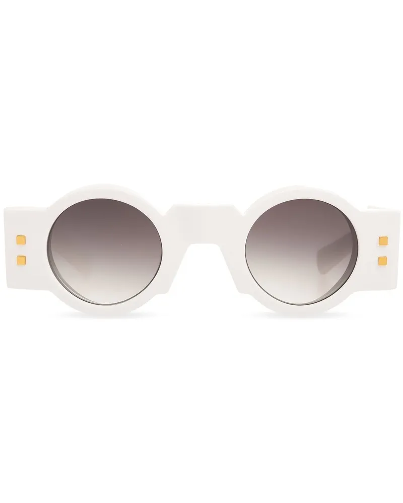 Balmain Runde Olivier Sonnenbrille - Weiß Weiß