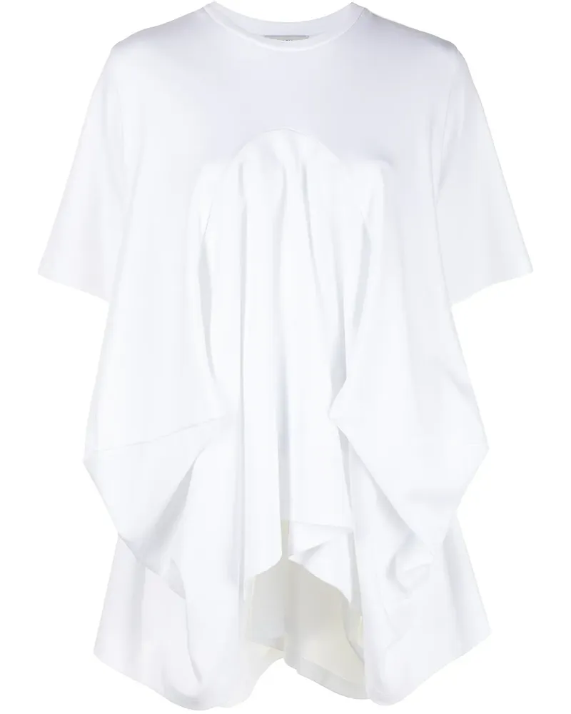 GOEN.J Drapiertes T-Shirt - Weiß Weiß