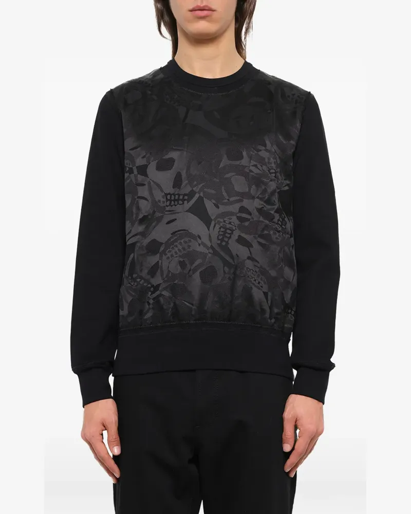 Alexander McQueen Jacquard-Sweatshirt mit Totenkopfmotiv - Schwarz Schwarz