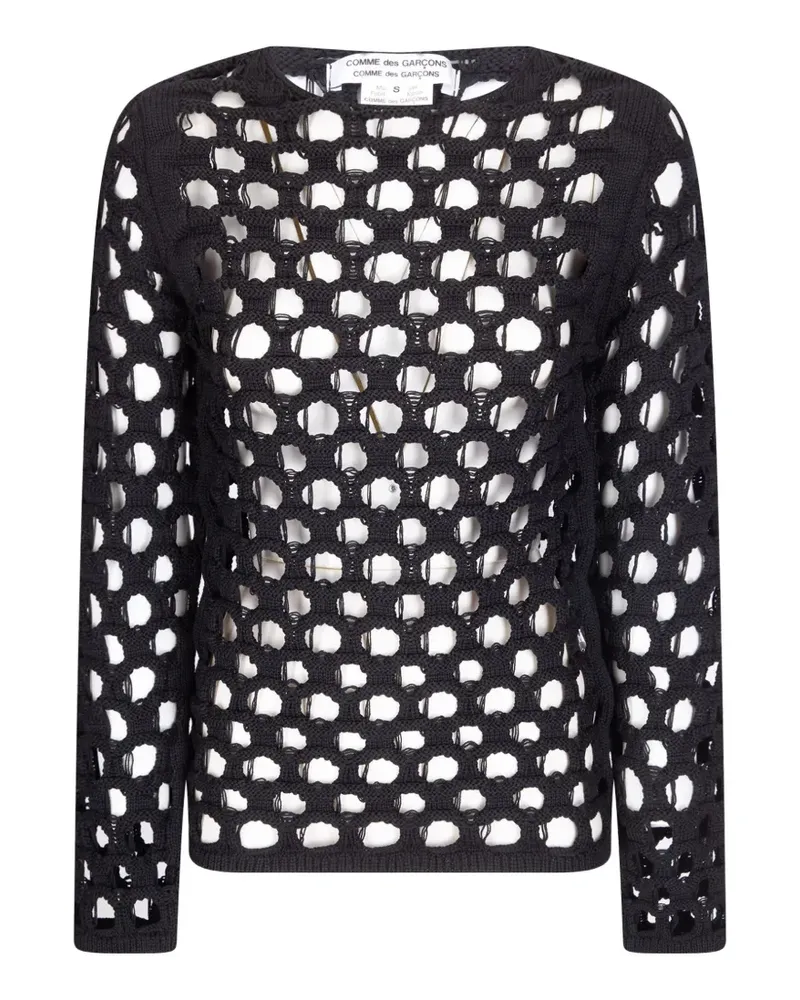 Comme des Garçons openwork sweater - Schwarz Schwarz