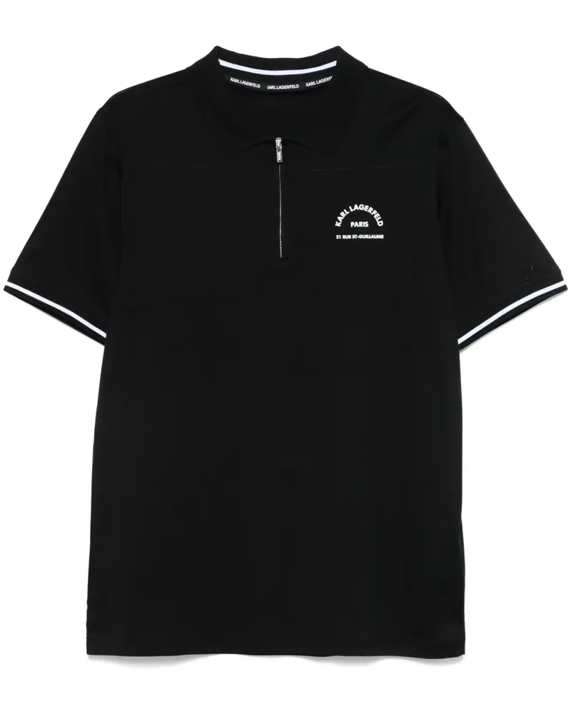 Karl Lagerfeld Klassisches Poloshirt - Schwarz Schwarz