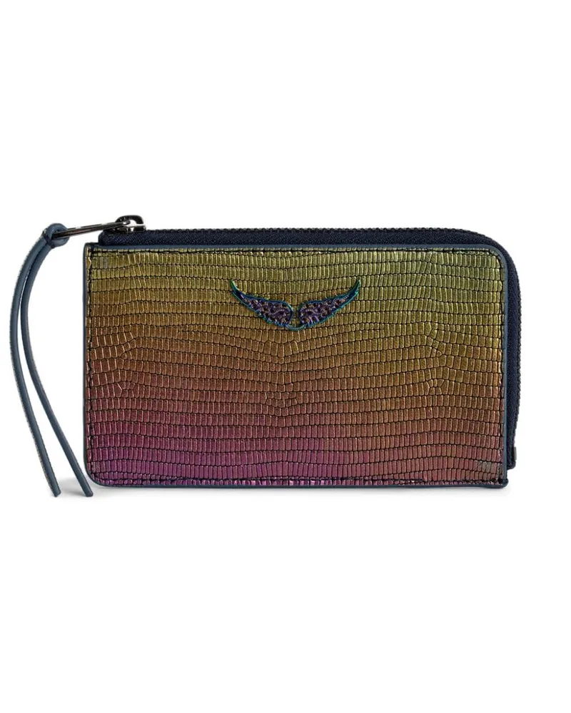 Zadig & Voltaire ZV Portemonnaie mit schillerndem Effekt - Gelb Gelb