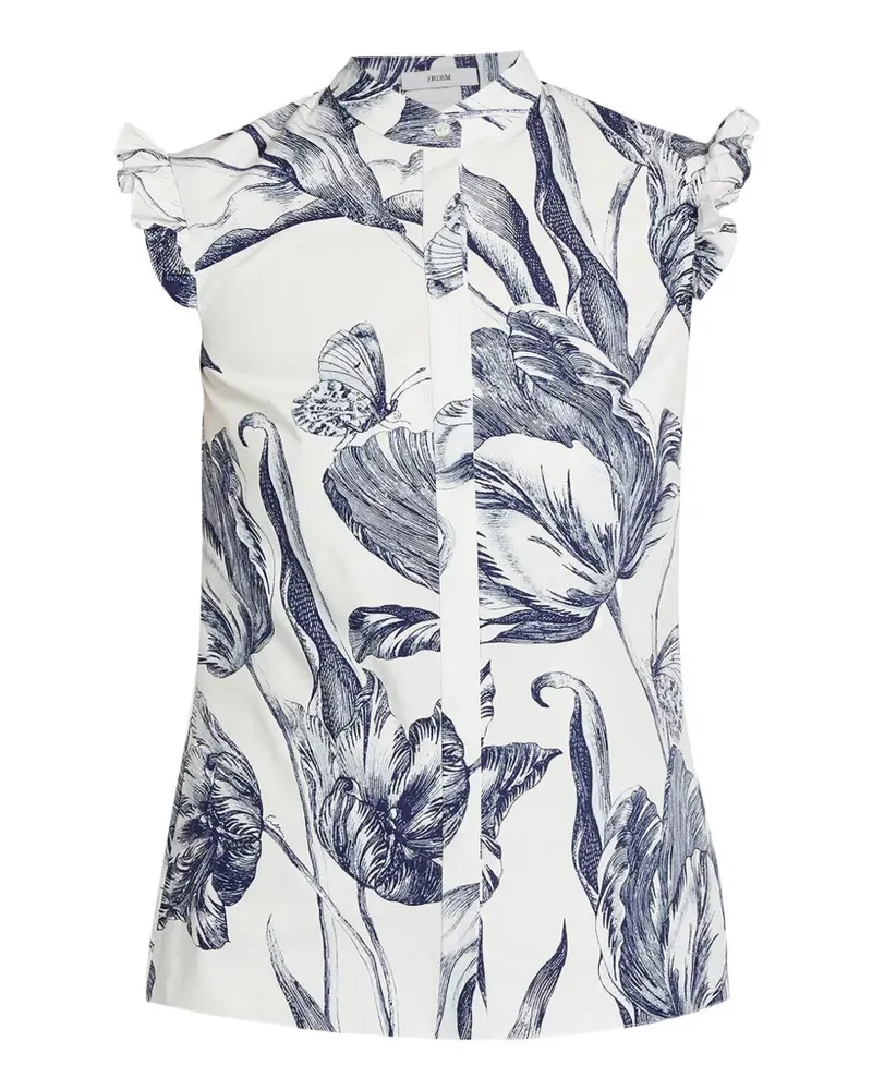 Erdem Ärmelloses Hemd mit Blumen-Print - Nude Nude