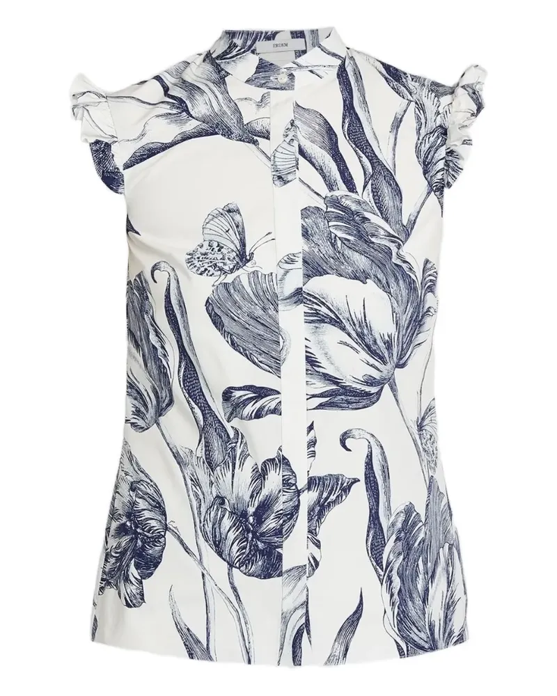 Erdem Ärmelloses Hemd mit Blumen-Print - Nude Nude