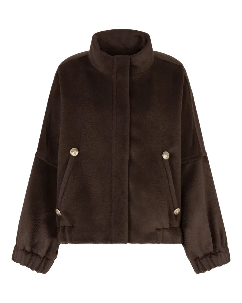 Giorgio Armani Jacke mit Stehkragen - Braun Braun