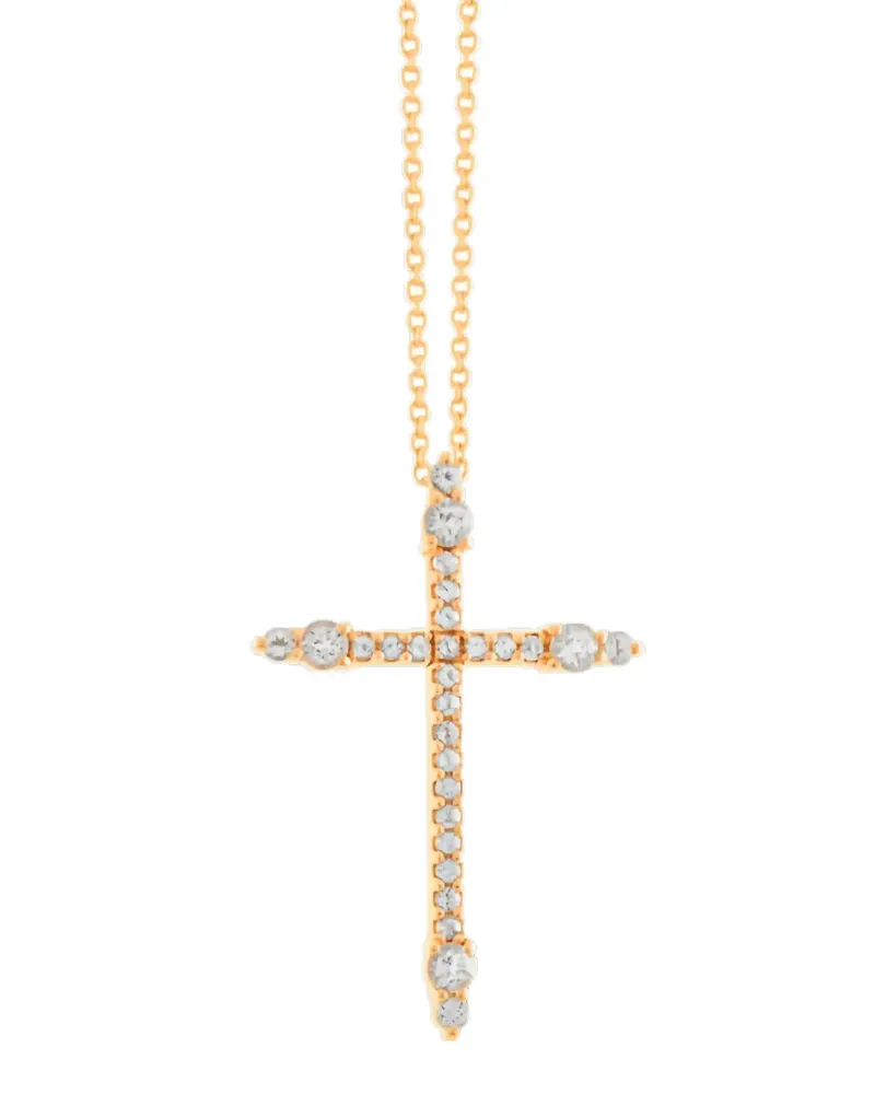 BRUMANI 18K rose-gold cross-pendant necklaces - Gelb Gelb