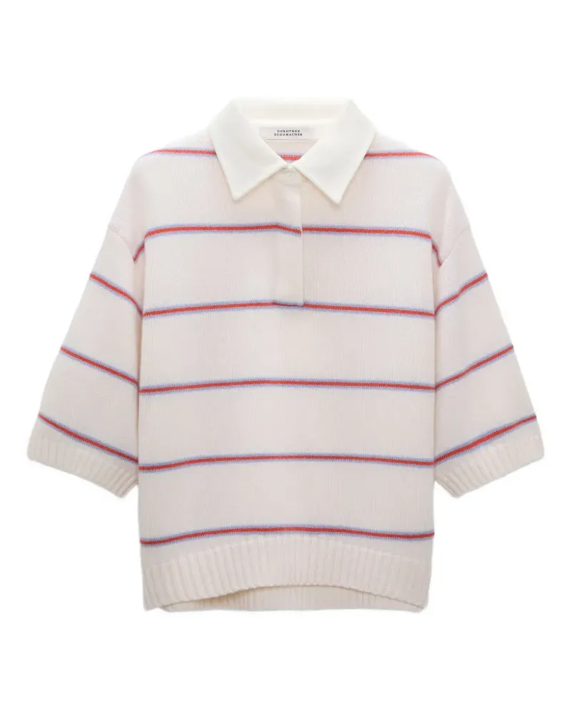 Dorothee Schumacher Gestreiftes Sporty Statements Poloshirt - Nude Nude
