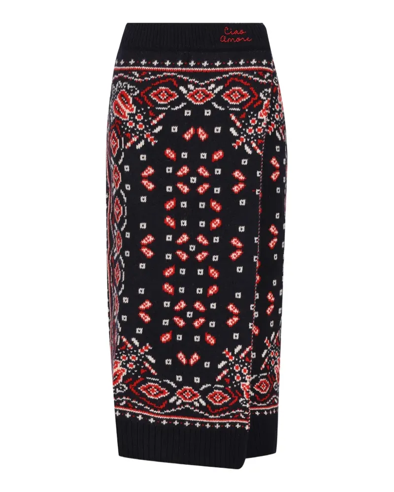 Giada Benincasa Gonna Soho bandana-print midi skirt - Blau Blau