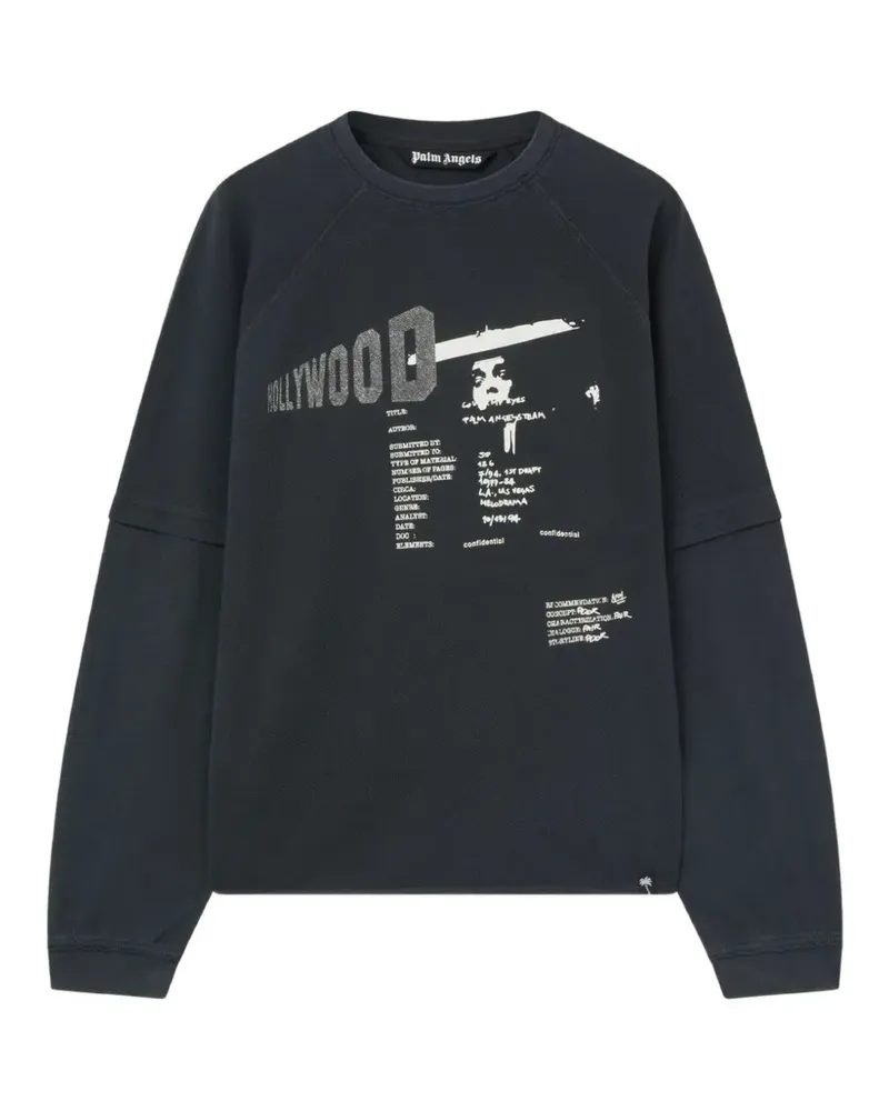 Palm Angels Sweatshirt mit grafischem Print - Grau Grau