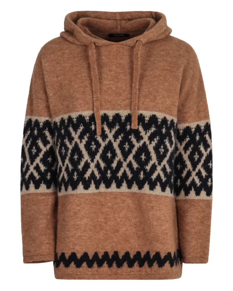 Max Mara Max Mara Ivan jacquard hoodie - Braun Braun