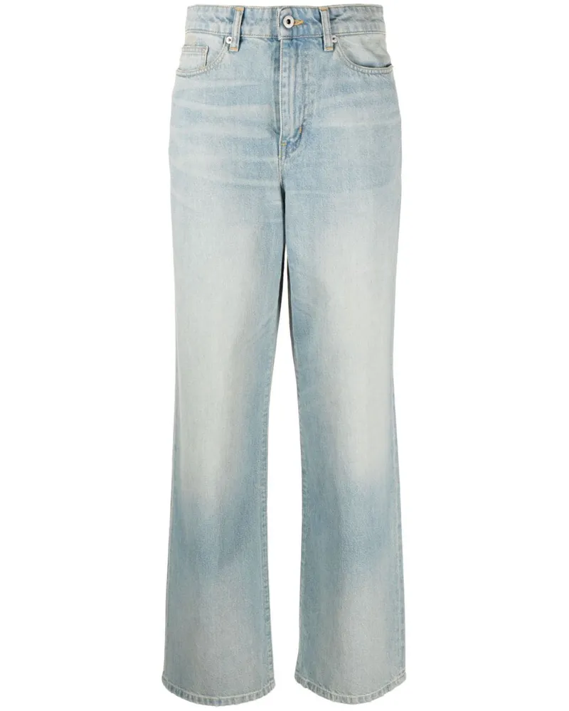 Kenzo Ausgestellte Jeans mit Logo-Patch - Blau Blau